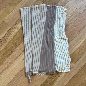 Loft Striped Beige and Brown Infinity Scarf